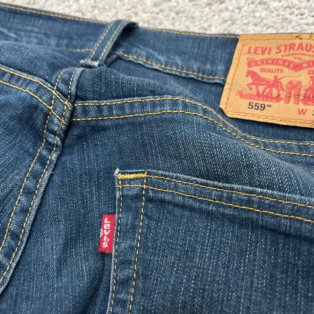 Levi's 559 Relaxed Straight Jeans 31x30 Blue Medium Wash Denim Mens‎